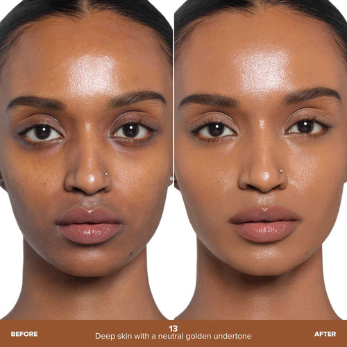 Shade 13 | Beauty Balm Serum Boosted Skin Tint Before & After - Shade 13